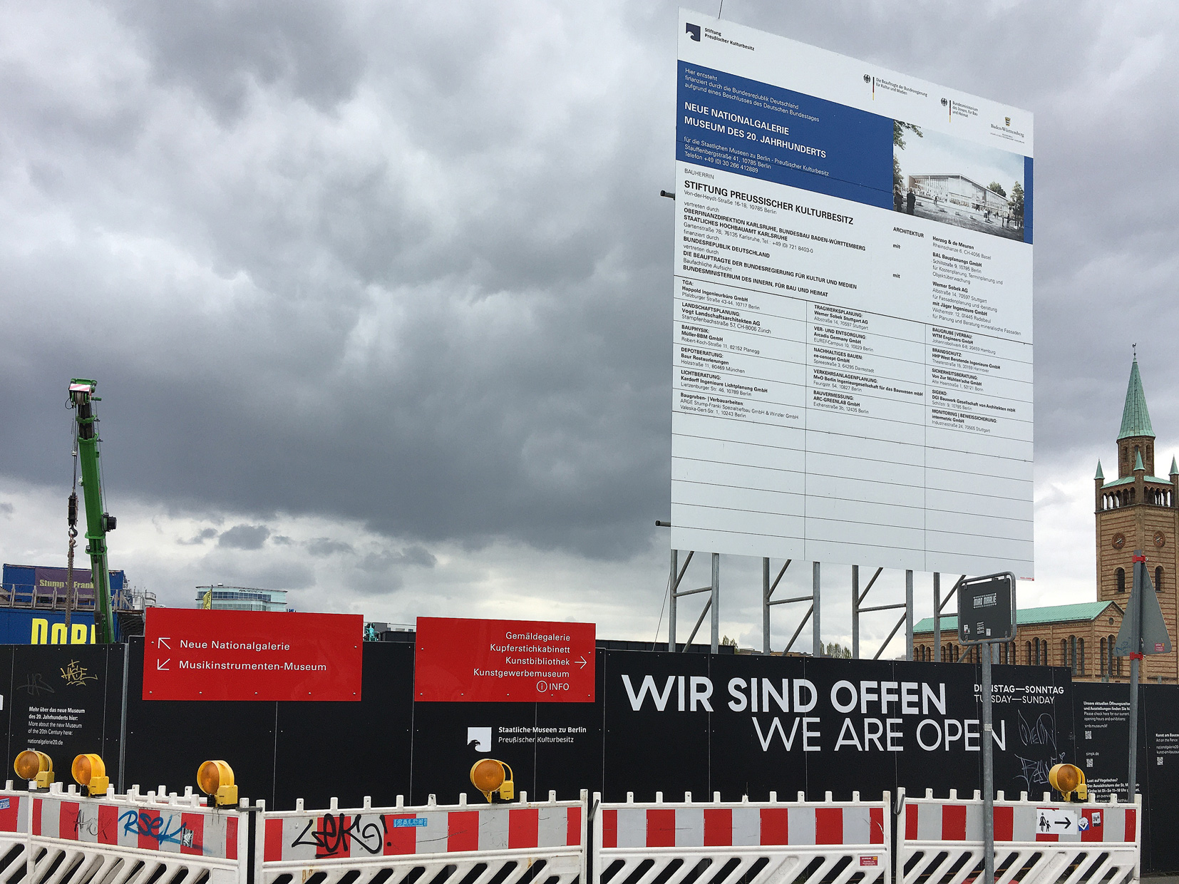 Beschilderung der Baustelle