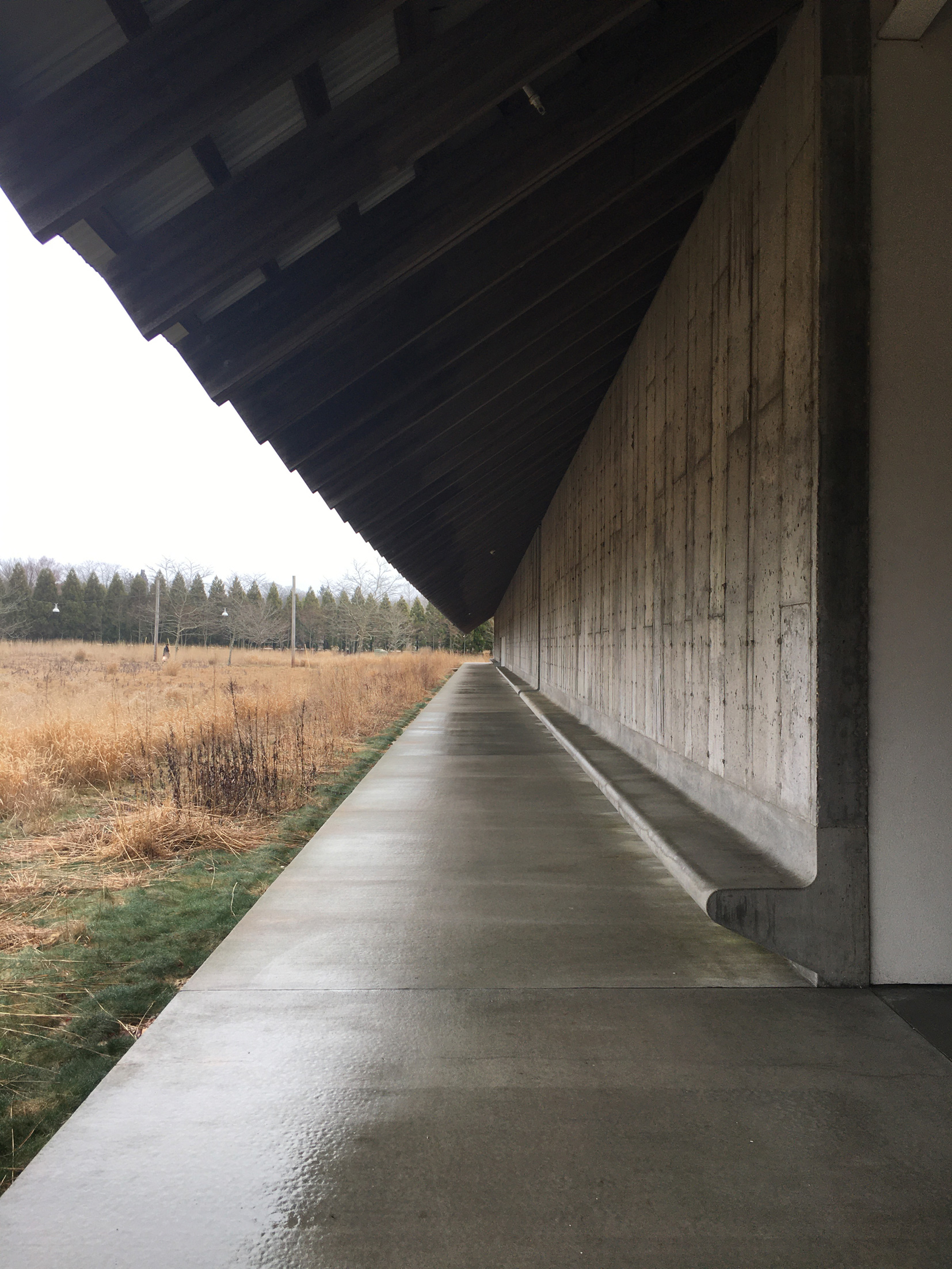 Bench along the Parrish Art Museum